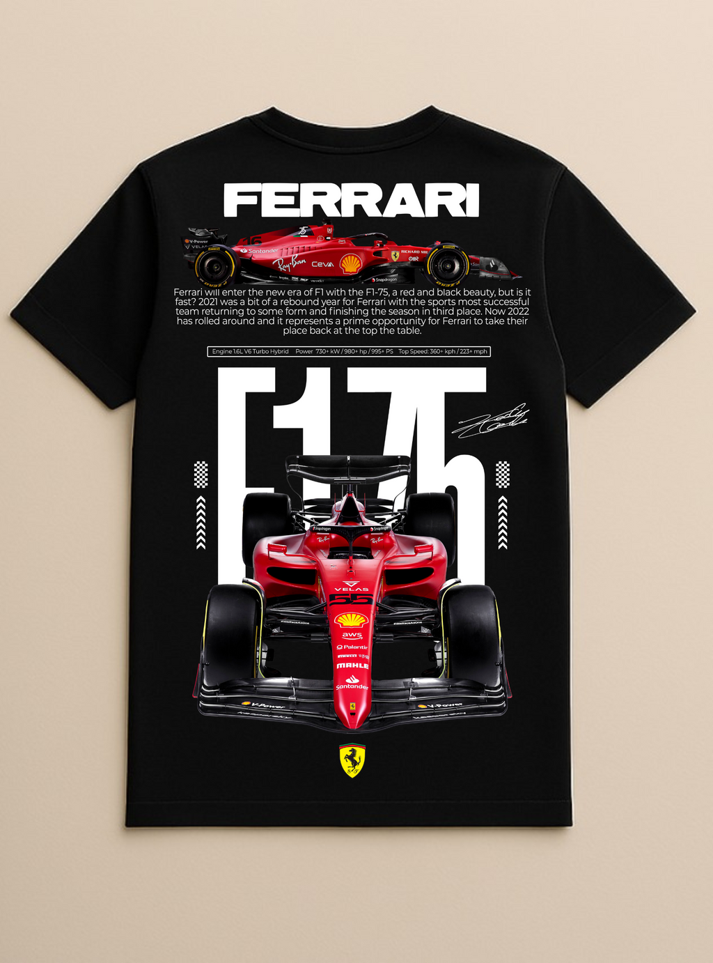 Ferrari F1 Black T-shirt