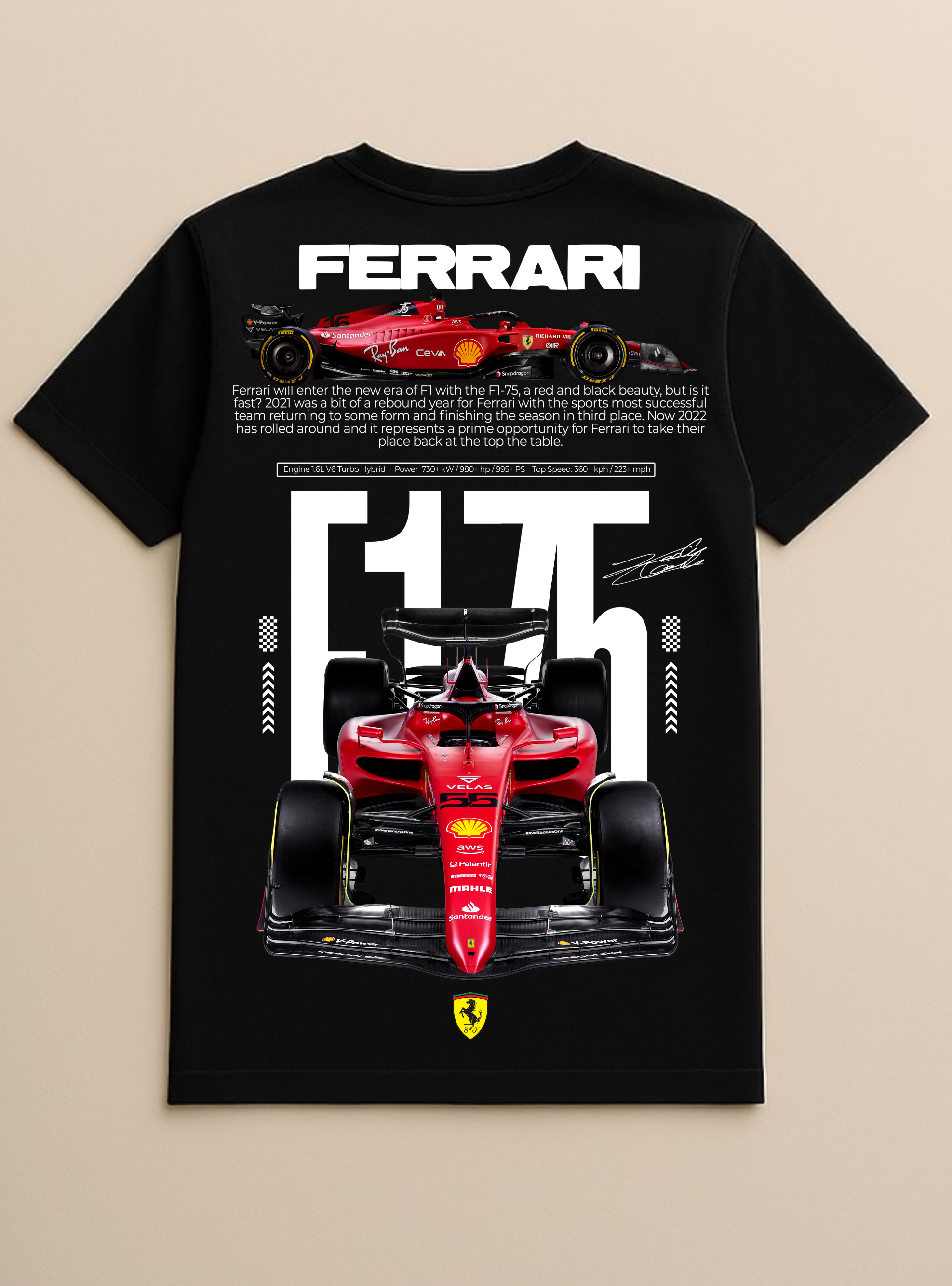 Ferrari F1 Black T-shirt