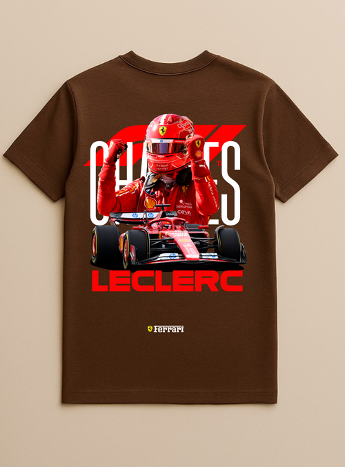 Charles Leclerc F1 Brown T-shirt
