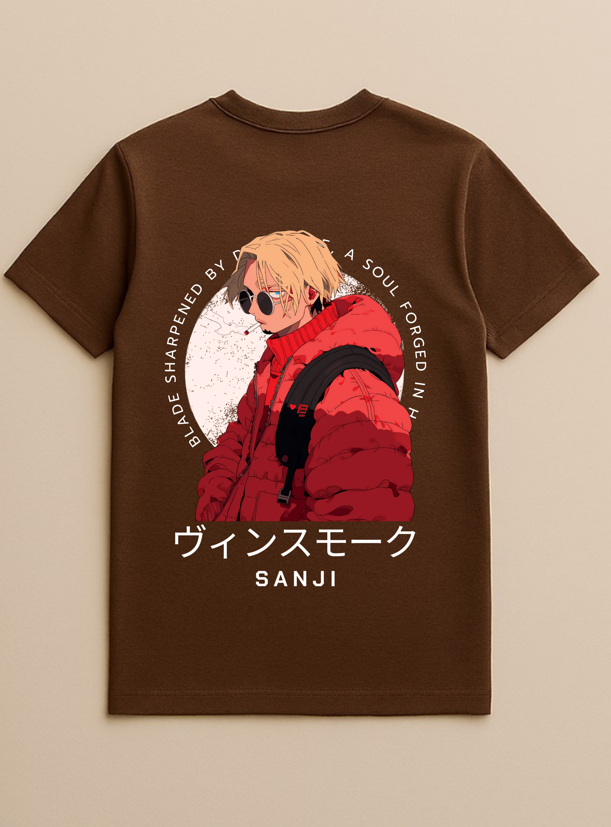 Sanji ONEPIECE Brown T-shirt