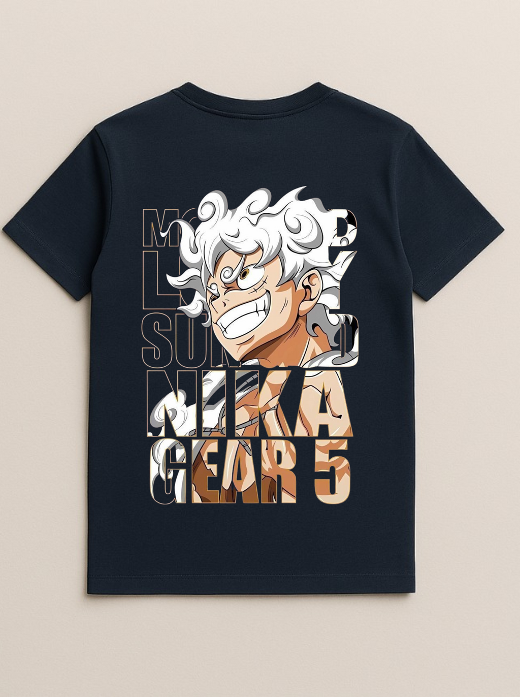 Monkey D. Luffy Grin ONEPIECE Black T-shirt