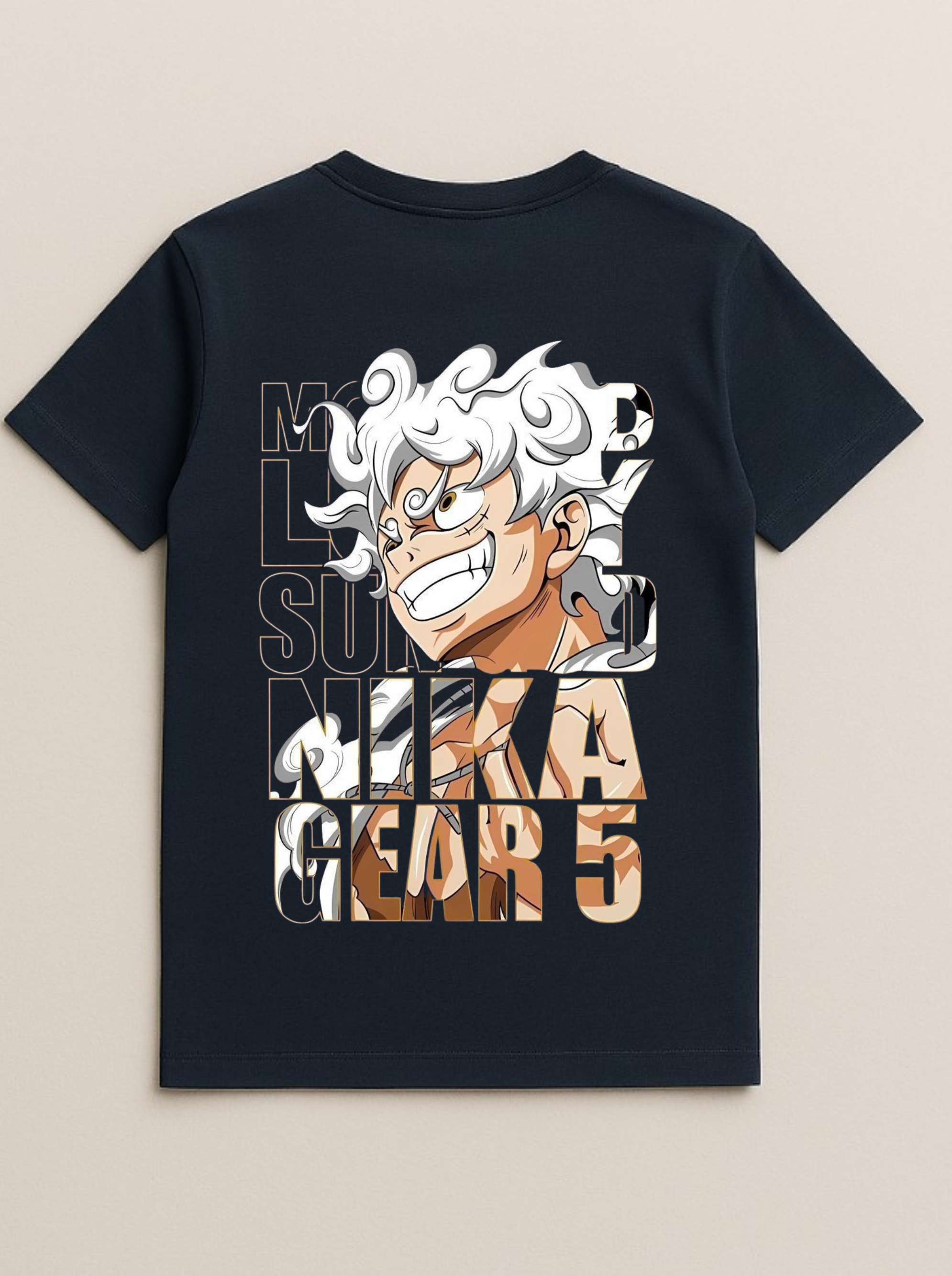 Monkey D. Luffy Grin ONEPIECE Black T-shirt