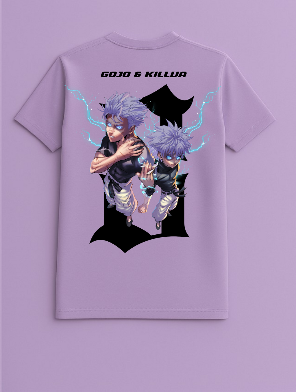 Gojo and Killua Jujutsu Kaisen Lilac T-shirt