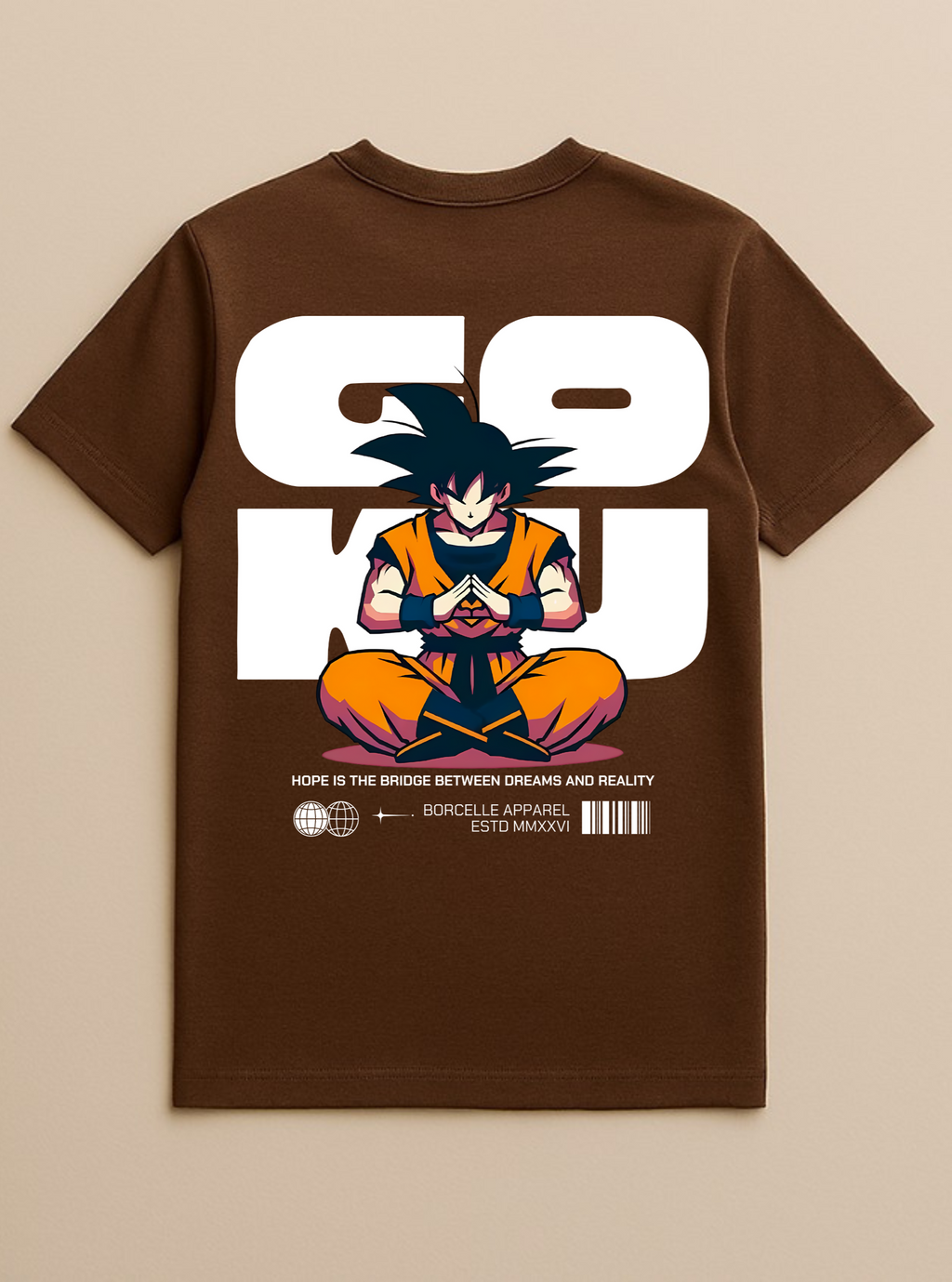 Goku DragonballZ Brown T-shirt