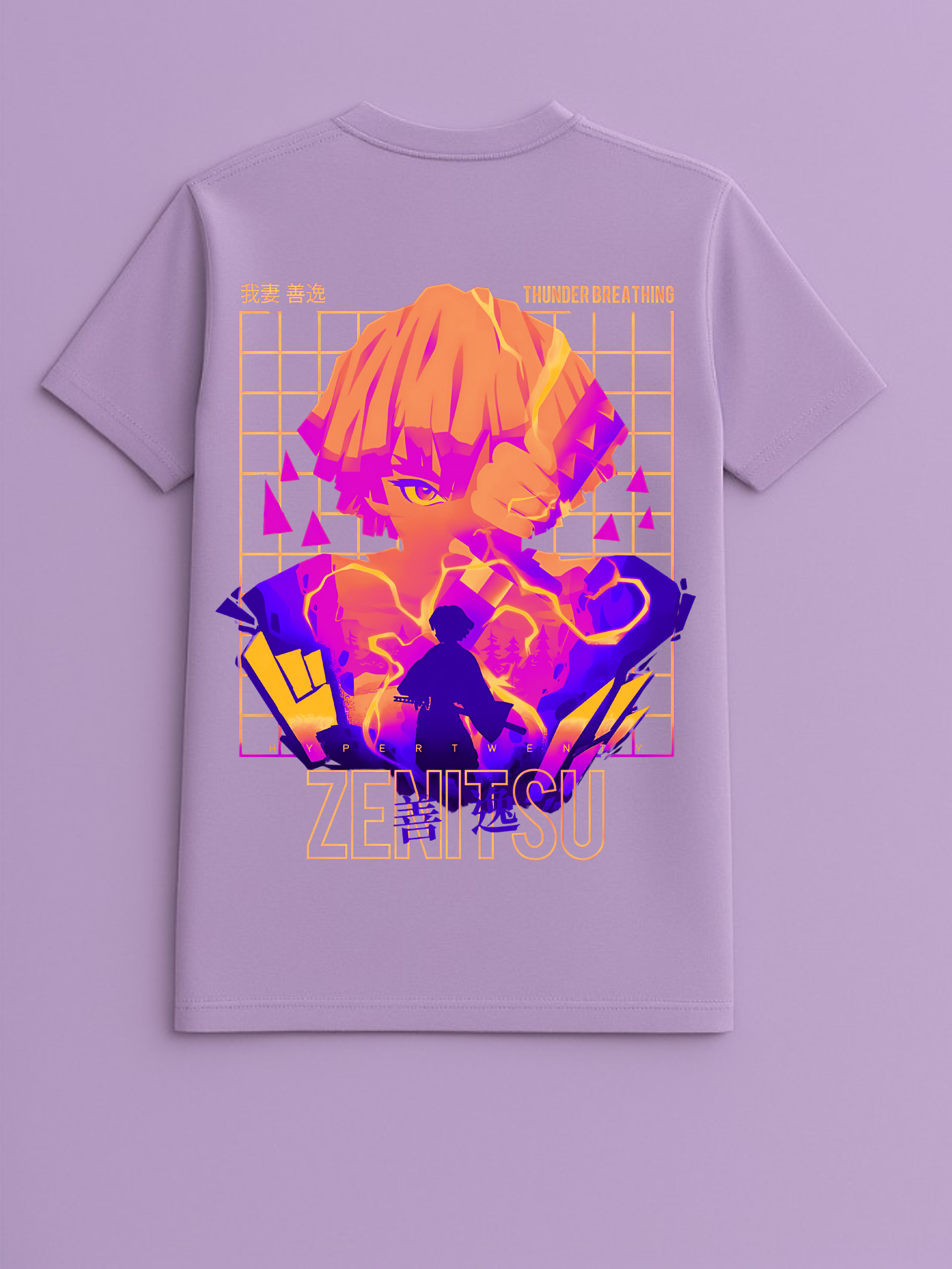 Demon Slayer Zenitsu Lilac T-shirt
