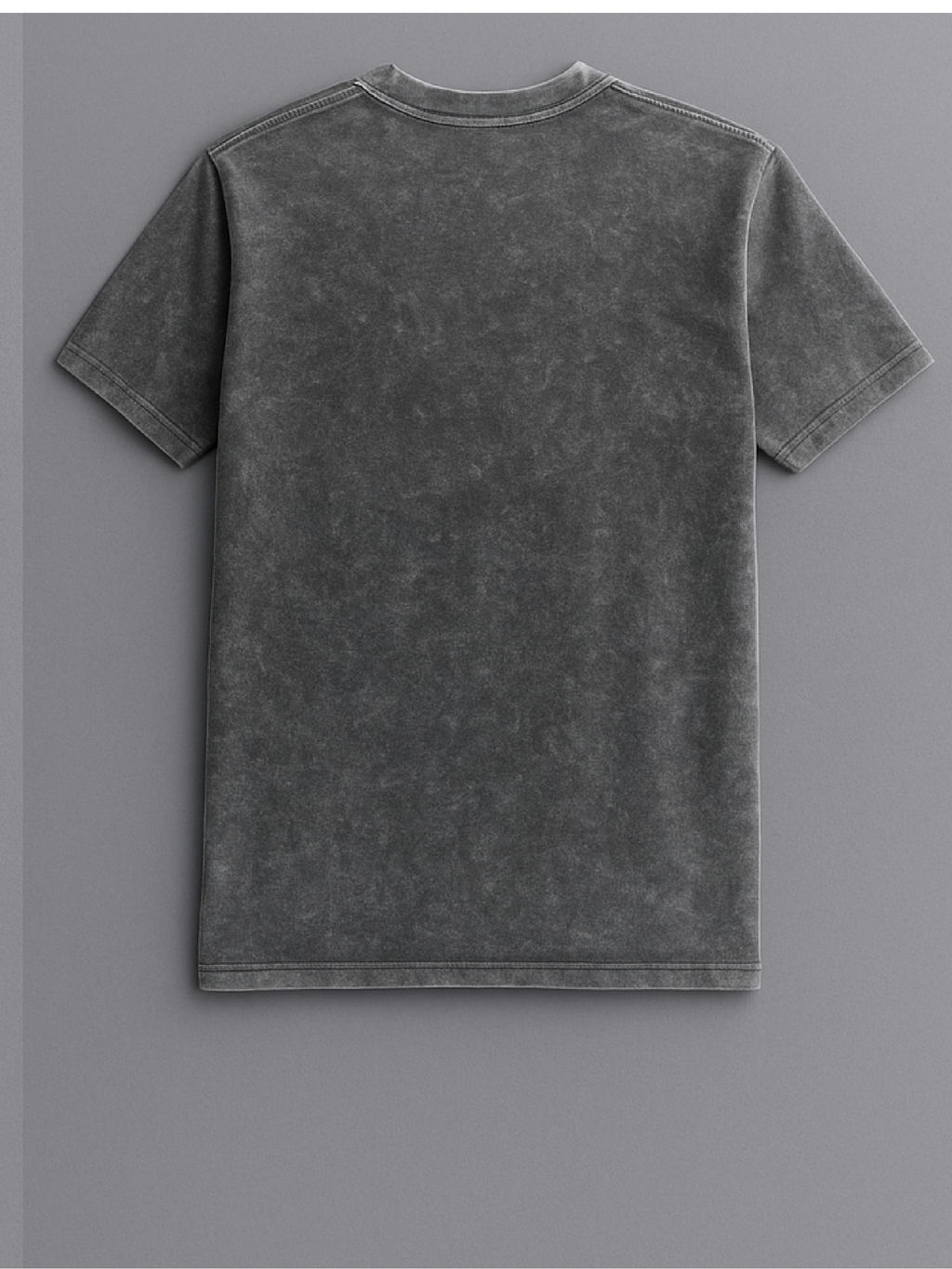 Acidwash Greyish Black Plain Tshirt