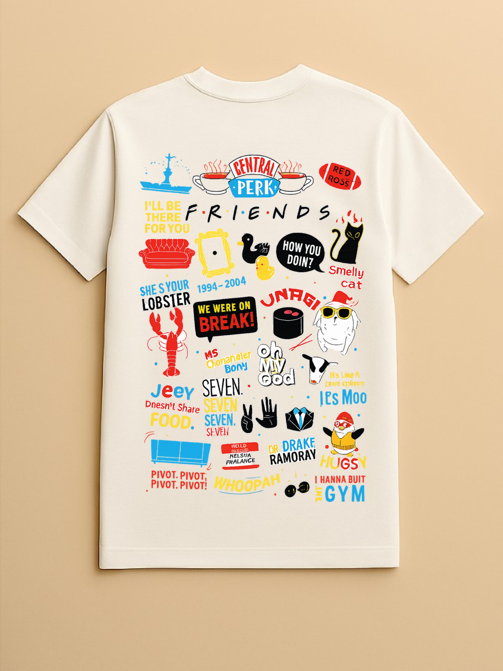 Friends How You Doin white Tshirt