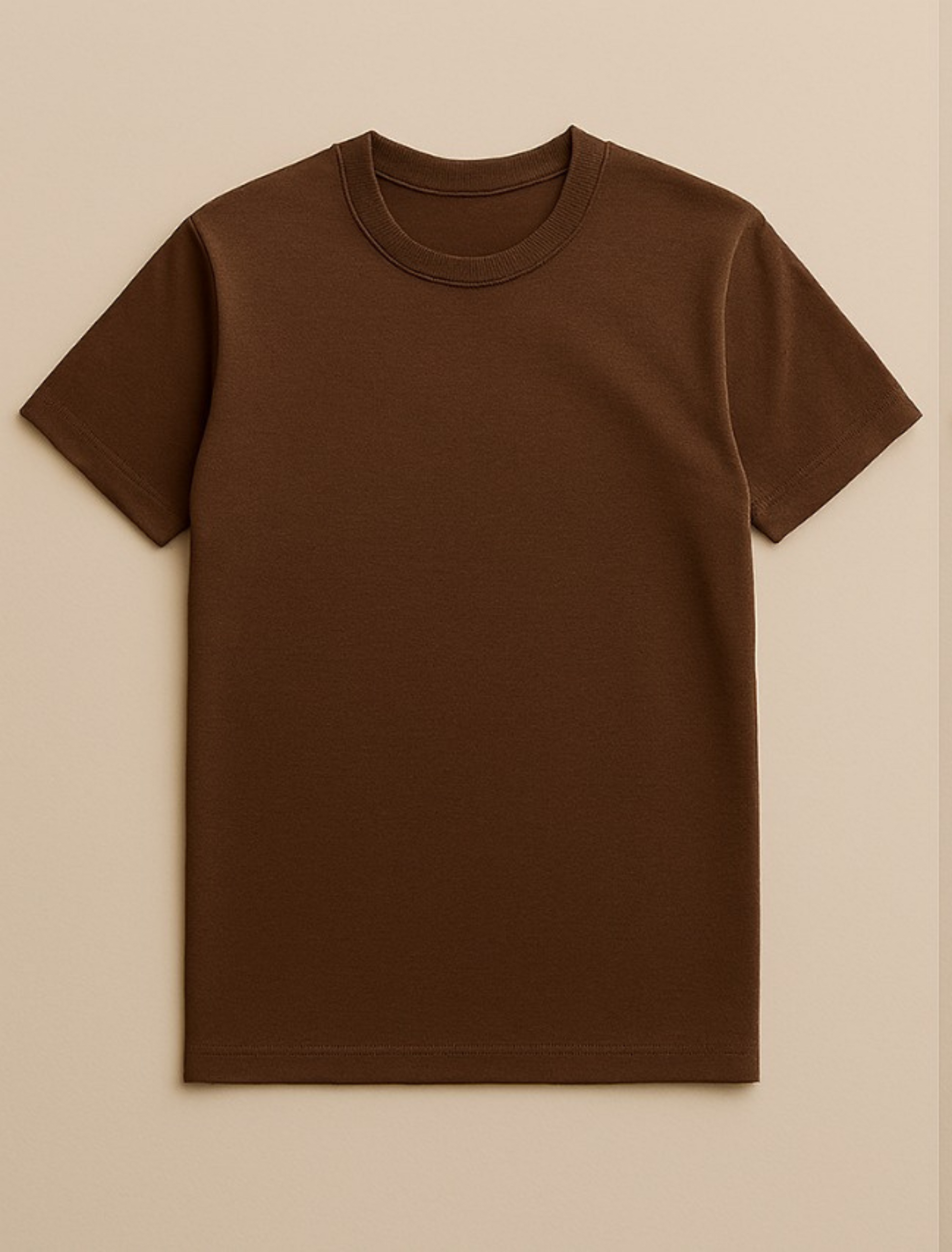 Brown Plain Tshirt