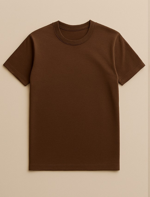 Brown Plain Tshirt