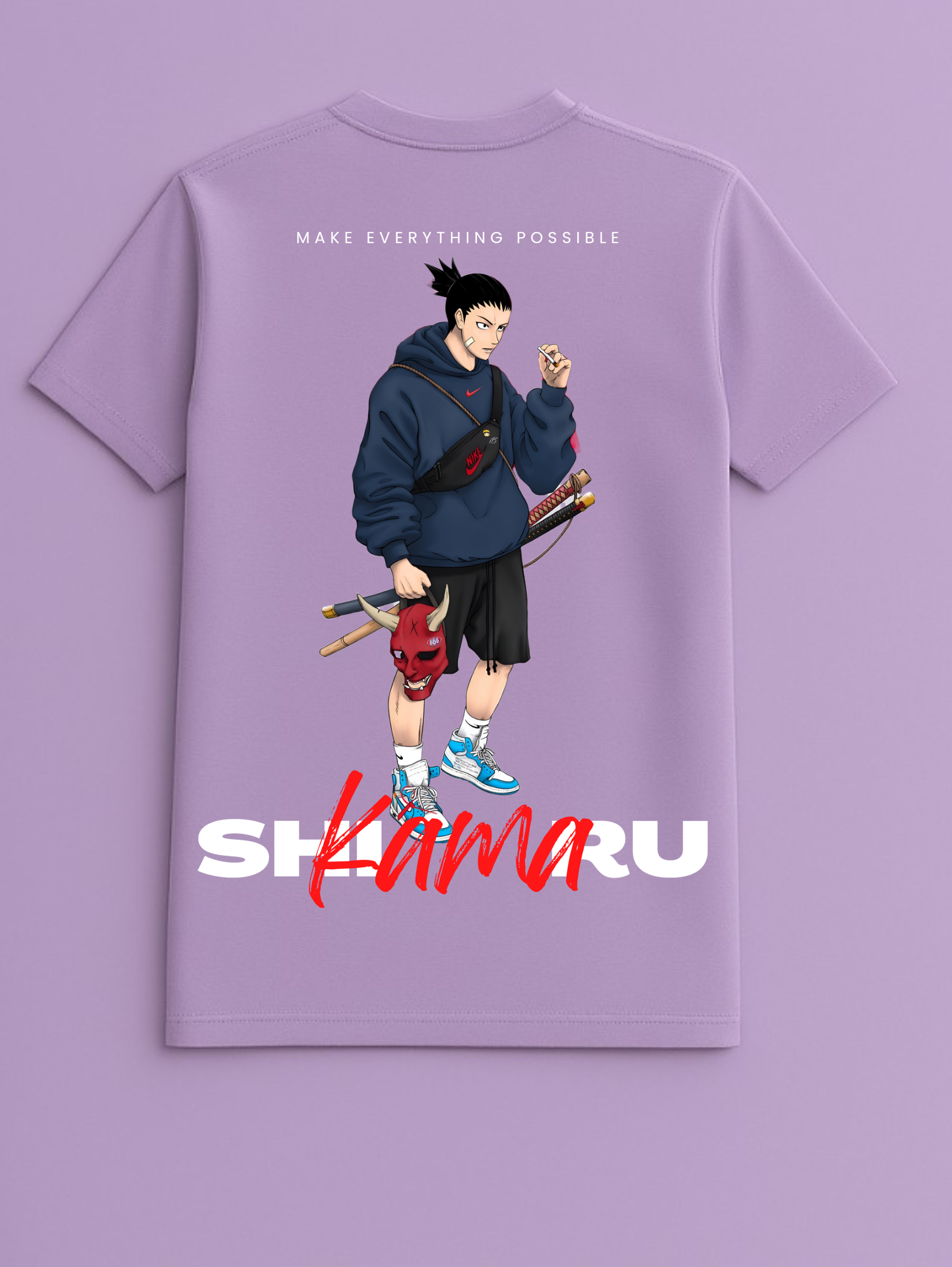 Shikamaru Naruto Lilac T-shirt