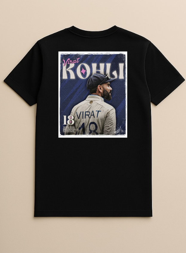 Virat Kohli Black T-shirt Vintage